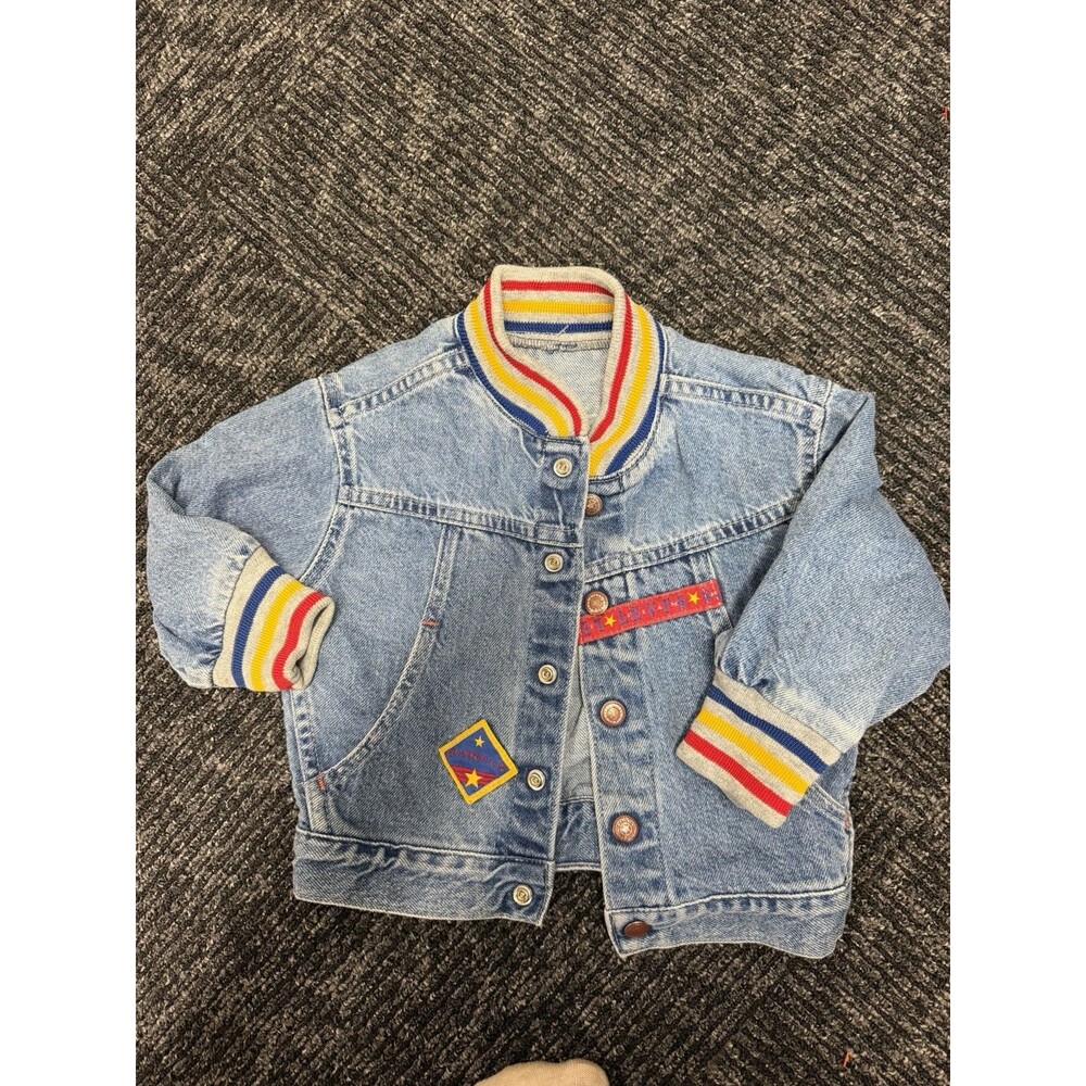 Levi's VTG patch work Little Levi's Toddler Denim Jacket Blue 3T Snap Front
